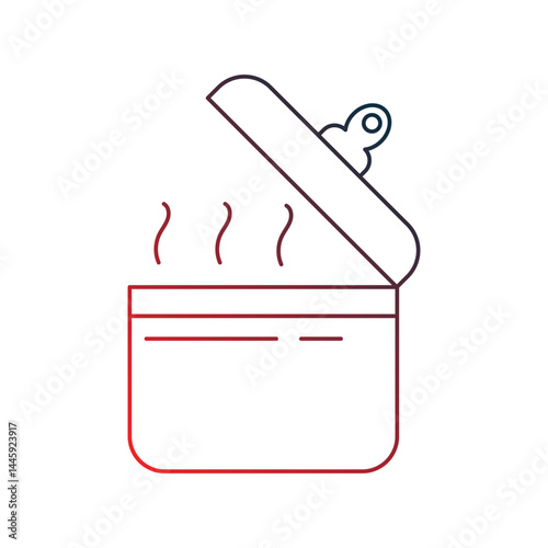 stew gradient outline icon with white background vector stock illustration