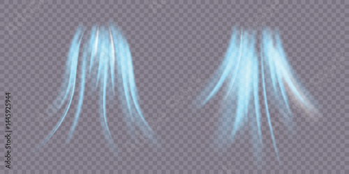 Curved neon waves rotate in high-speed light spiral. Frost wind texture moves gently in transparent swirl. Winter air streams flicker like glowing icy ribbon. Blizzard sparkles radiate cold 