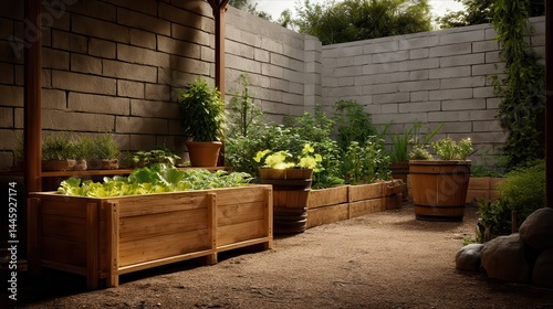 Urban Backyard Composting Scene