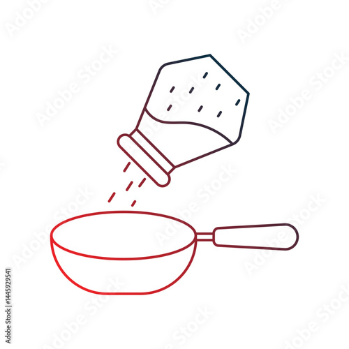 seasoning gradient outline icon with white background vector stock illustration