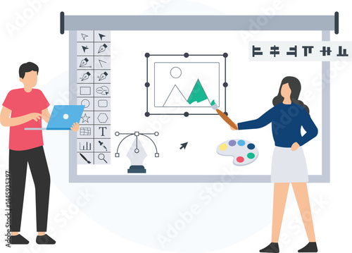 Graphic software or design tools, vector graphics or raster editing, image manipulation or photo retouching, 3D modeling or animation software, user interface design or web design tools, color correct