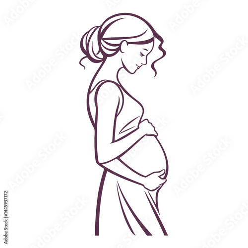silhouette of pregnant woman