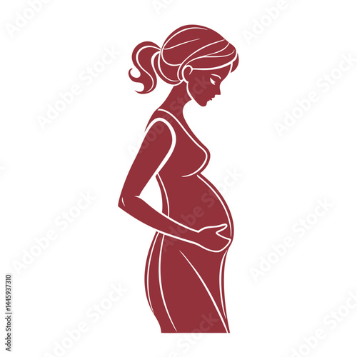 silhouette of pregnant woman