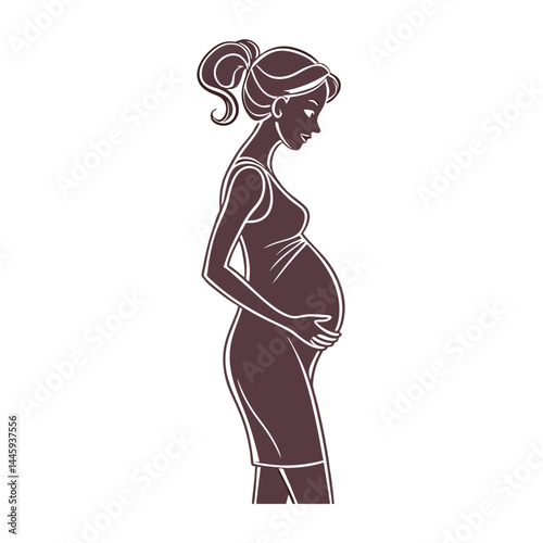silhouette of pregnant woman