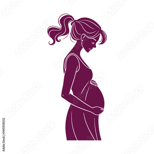 silhouette of pregnant woman