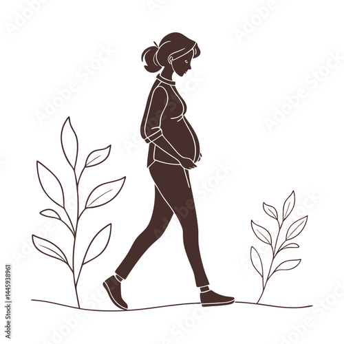 silhouette of pregnant woman