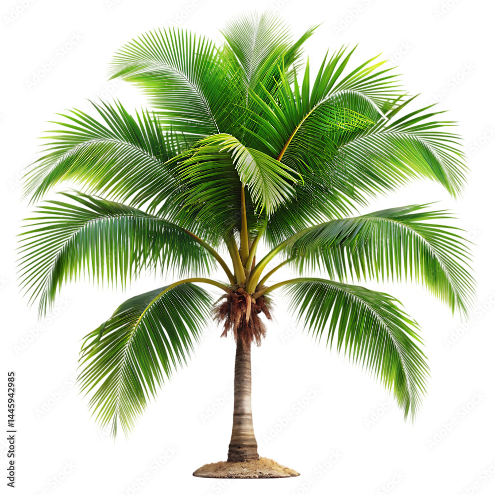 Obraz premium Lush Green Coconut Palm Tree Image