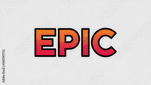 Epic Typography: Bold Gradient Text Design for Modern Branding and Visual Impact