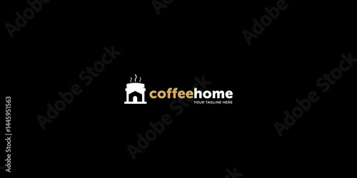 vector logo design for coffee break, coffee cup, coffee milk, coffee home. simple, luxurious template design