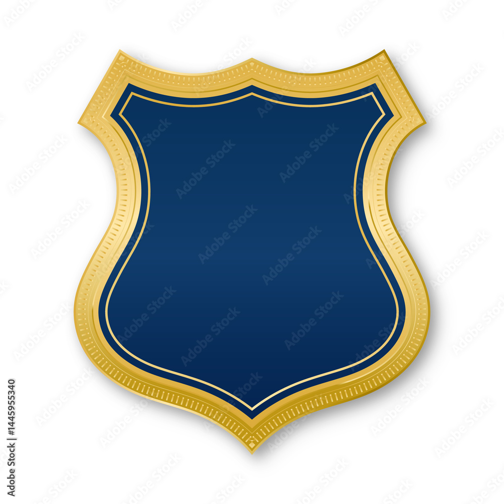Blue Shields and Badges with Golden Borders for Premium Recognition Blue Shields and Badges with Golden Borders for Premium Recognition