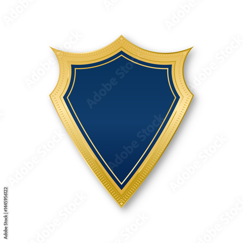 Blue Shields and Badges with Golden Borders for Premium Recognition