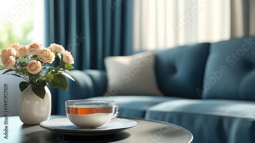 Wallpaper Mural "Cozy Retreat: A Cup of Tea on the Living Room Table"

 Torontodigital.ca