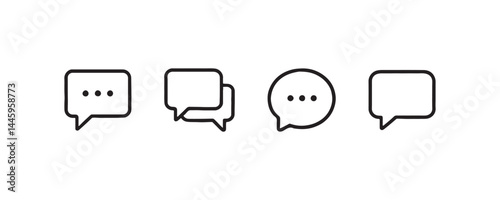 Speech bubble icons for chat and messaging Vector