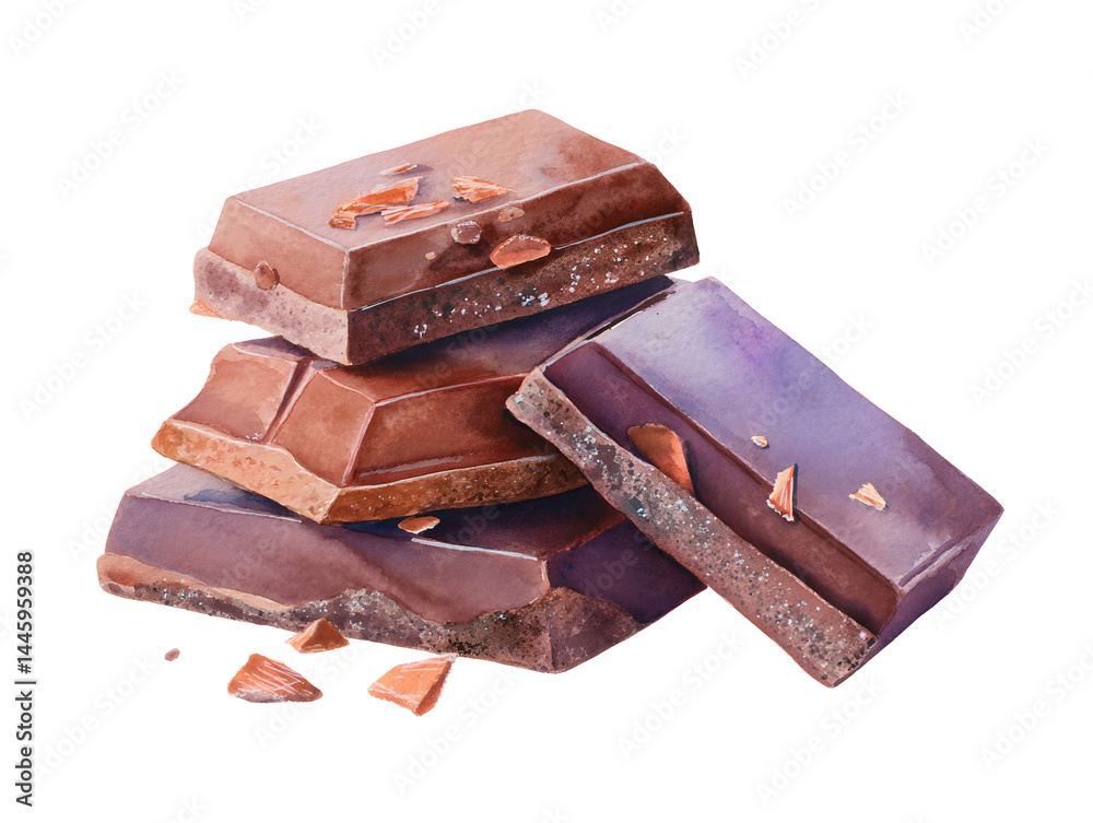 A stack of chocolate bars