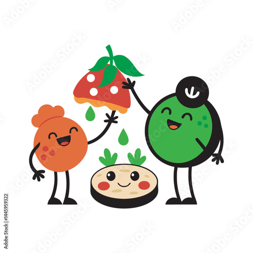 Pizza makeover squad in fun cartoon
