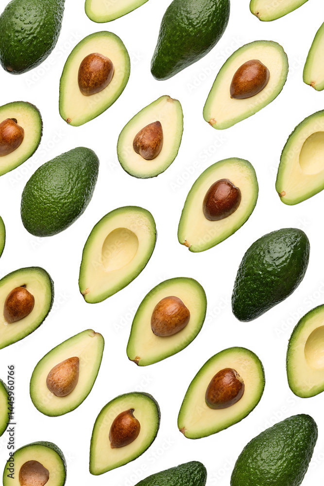 seamless pattern of avocado fruits seamless pattern of avocado fruits