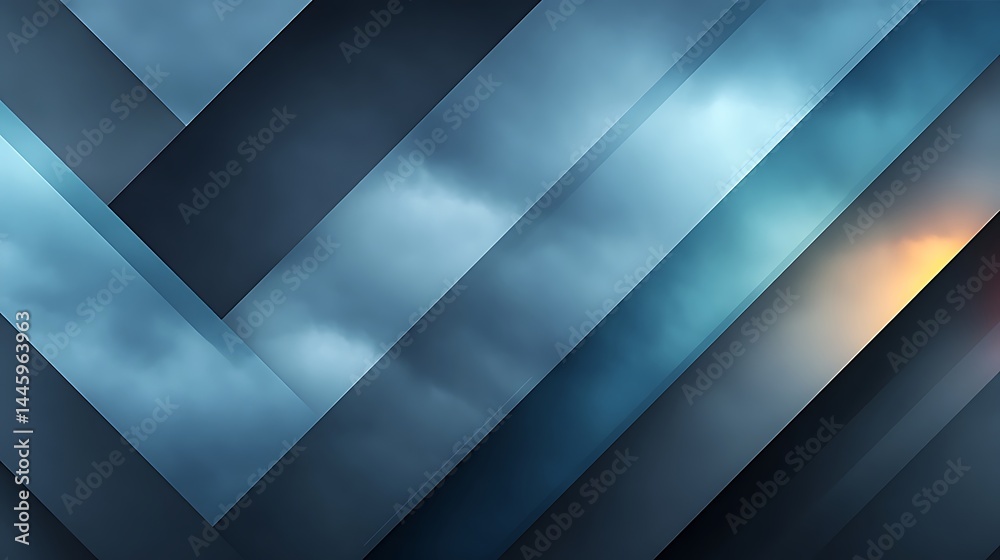 Abstract Blue Pattern of Intersecting Diagonal Lines with Sky and Sunburst Abstract Blue Pattern of Intersecting Diagonal Lines with Sky and Sunburst