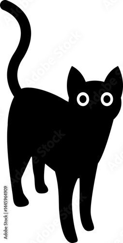 Cat silhouette, icon, shape, design, emoji, emoticon