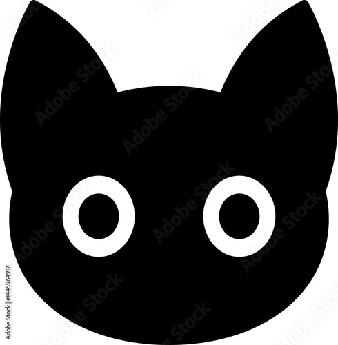 Cat silhouette, icon, shape, design, emoji, emoticon