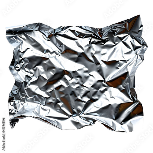 Crumpled Aluminum Foil Sheet