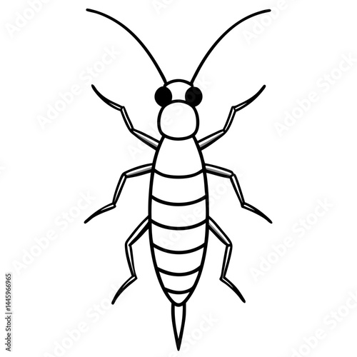 Simple Earwig Vector Drawing