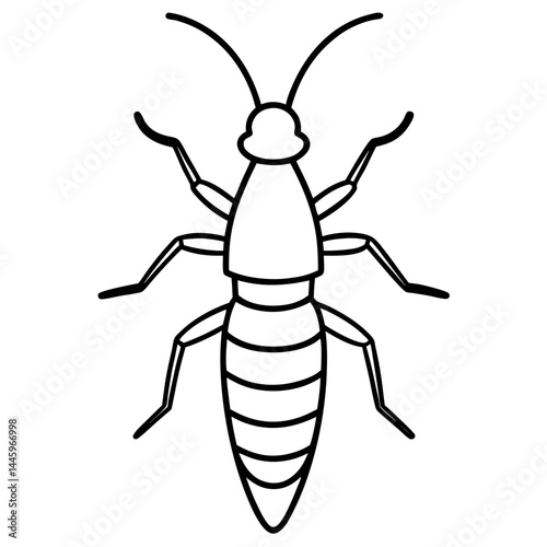 Simple Earwig Vector Drawing