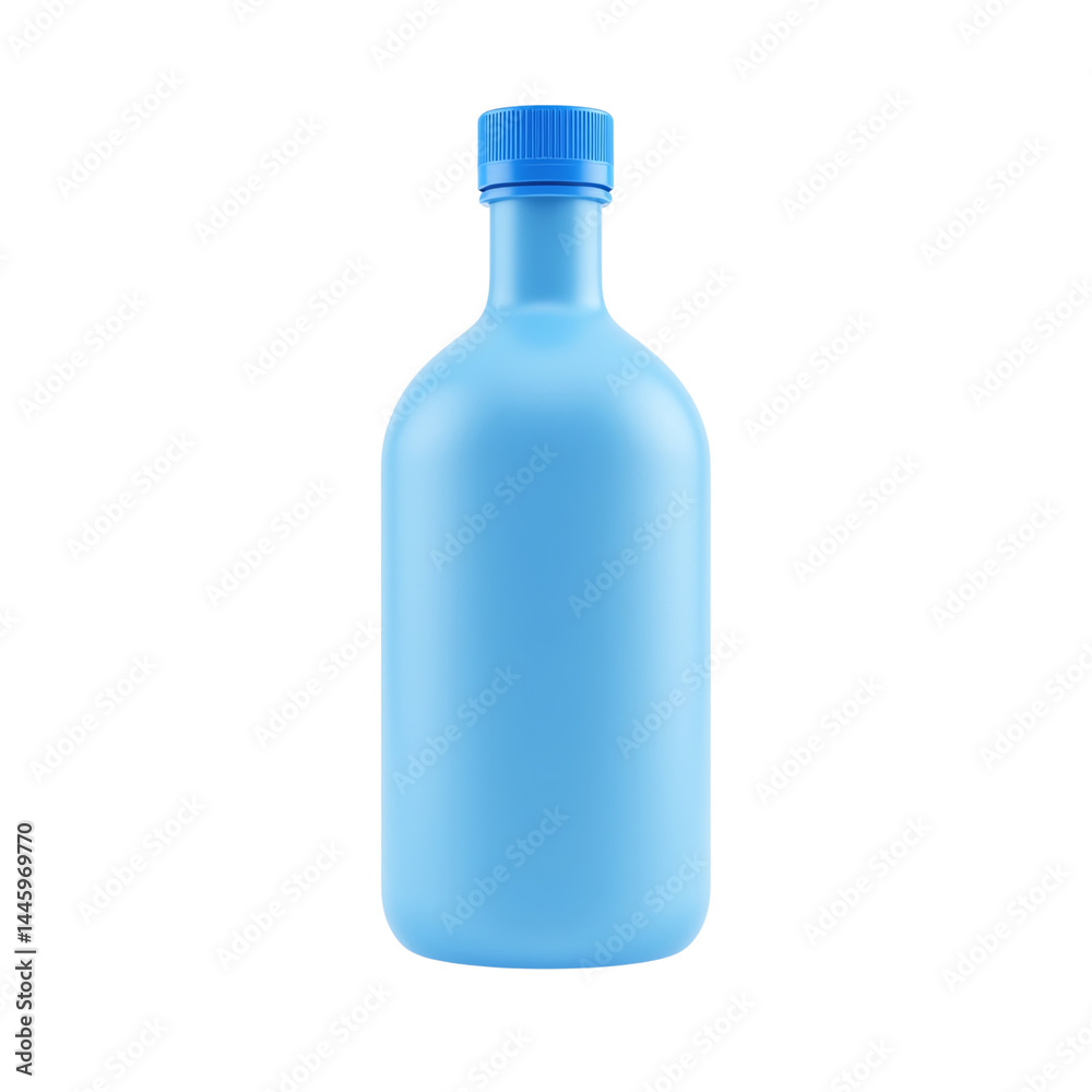 Blue bottle, white isolate background Blue bottle, white isolate background