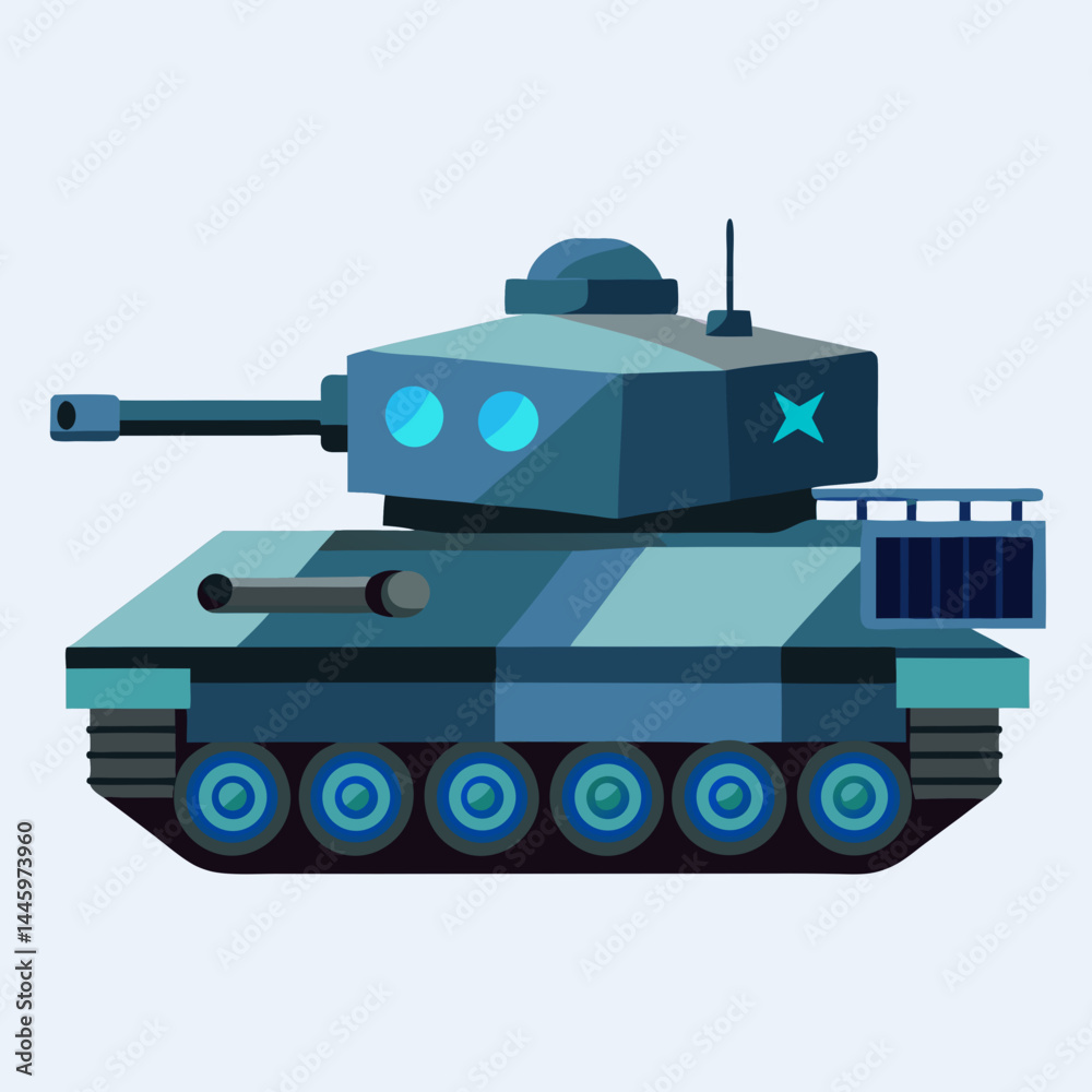 Fototapeta premium tank fight story white background 