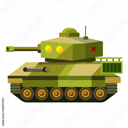tank fight story white background 
