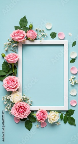 Elegant Floral Arrangement with White Roses, Green Leaves, and Pink Accents

