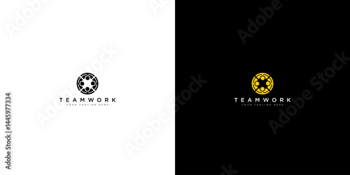 team work design logo vector