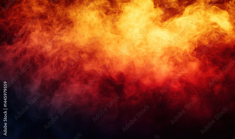 Vibrant abstract fire background with swirling orange and red smoke patterns. Vibrant abstract fire background with swirling orange and red smoke patterns.