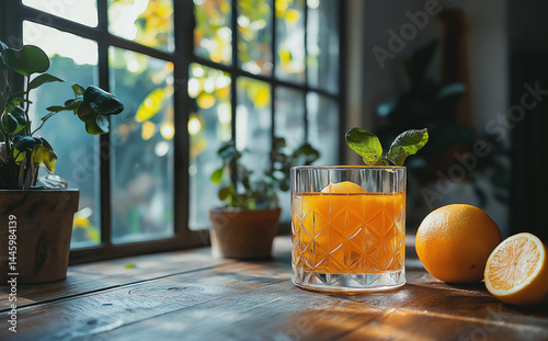 A refreshing juice backgrou...