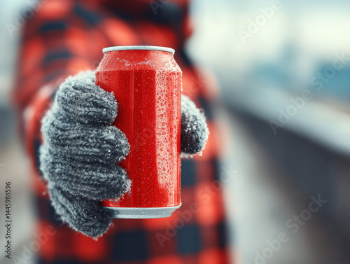 Icy Cold Drink in Winter. F...