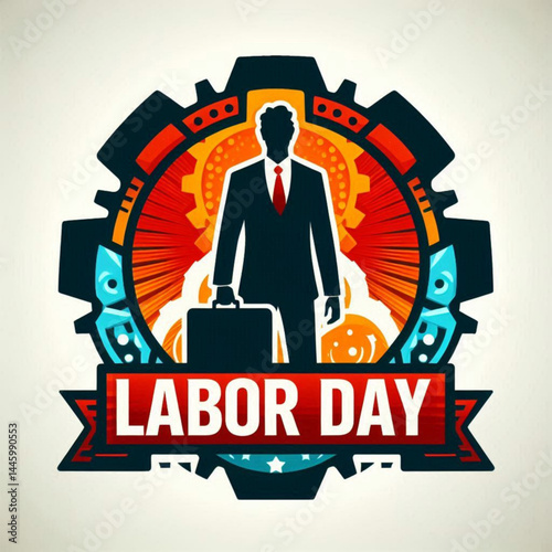 Happy Labor Day vector illustration, silhouette worker hands holding. International labour workers day celebration,  hand tools with worker hand.