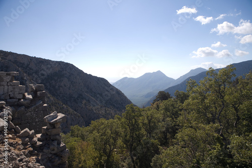 Türkiye Termessos ruins on a sunny autumn day