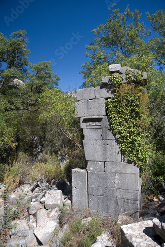 Türkiye Termessos ruins on a sunny autumn day