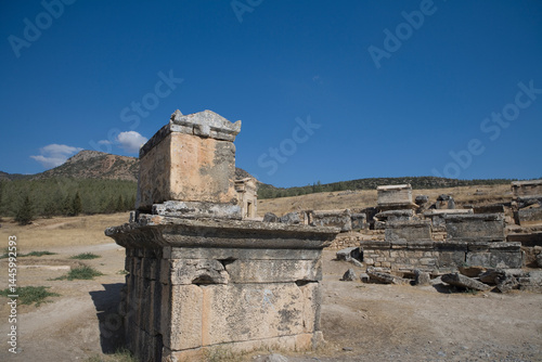 Türkiye ruins of Heraklion on a sunny autumn day