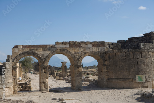 Türkiye ruins of Heraklion on a sunny autumn day