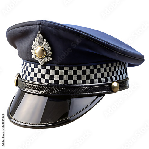 Police Hat, Police Officer Cap, UK Police Peaked Cap, British Police Headwear