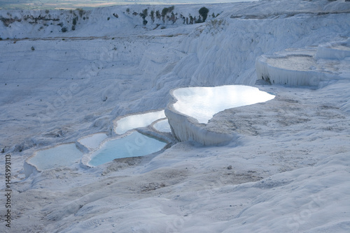 Türkiye Pamukkale on a sunny autumn day