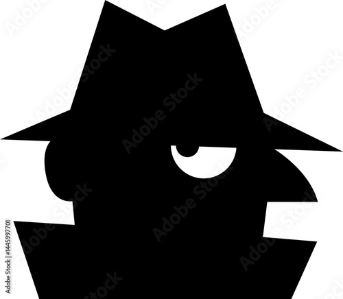 Spy icon, spy shape, spy emoji, spy emoticon