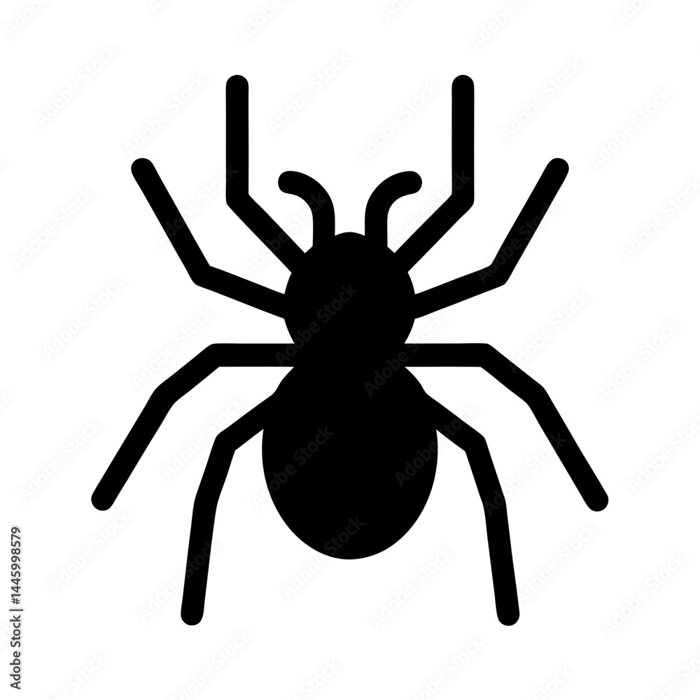 Obraz premium Silhouette of a spider in a dynamic pose