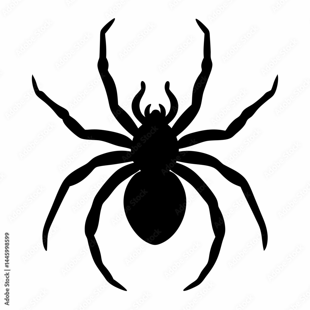 Obraz premium Silhouette of a spider in a dynamic pose