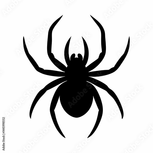 Silhouette of a spider in a dynamic pose