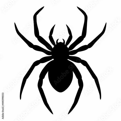 Silhouette of a spider in a dynamic pose
