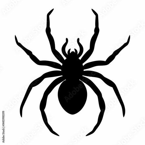Silhouette of a spider in a dynamic pose
