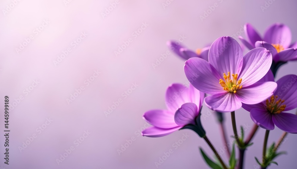 Soft purple forget me not flowers on a light background with copy space, beautiful, spring Soft purple forget me not flowers on a light background with copy space, beautiful, spring