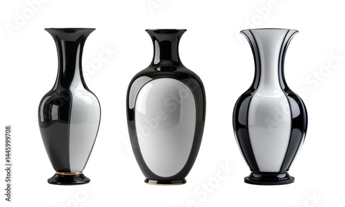 masterfully crafted ebony vase, its surface a mirror of deep, lustrous black and white, stands as a timeless centerpiece of elegance