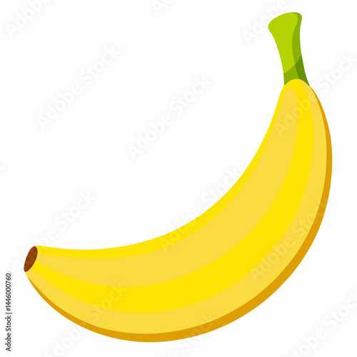 Banana fruit white background 